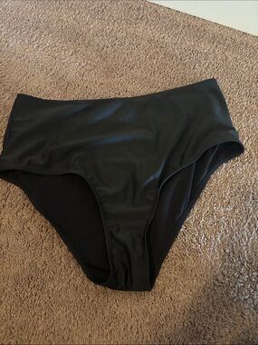 SHEIN Black High Waisted Bikini Bottom